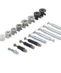 Straight Up Heavy Duty 50 Piece Cam Lock Furniture Connector Kit, Rust Proof Cam Screws And Eccentric Nuts, assorted screws and nuts