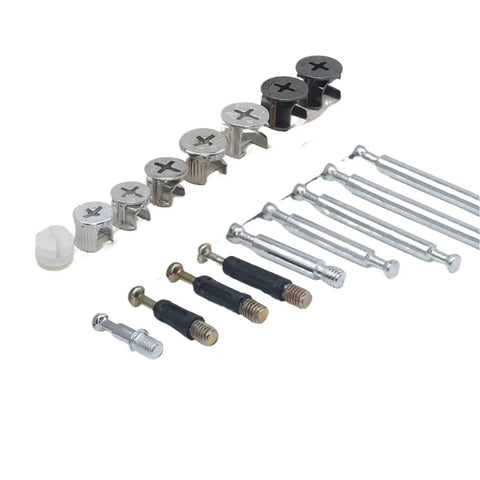 Rock Solid Cam Lock Fittings 50 Piece Thickened Furniture Hardware Kit With Cam Screws and Eccentric Wheel Nuts assorted screws and connectors