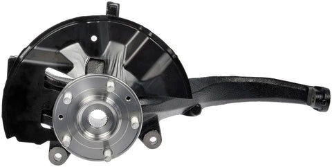 Heavy Duty Front Right Wheel Bearing And Hub Assembly Built Tough With Loaded Knuckle, black metal design for Ford Lincoln Mercury models.