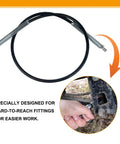 Heavy Duty Grease Gun Hose Kit For 20V Max Cordless Grease Gun With 42 Inch Flexible Hose And Coupler One Eighth Inch NPT For Easy Lubrication And Reliable Reach Works With DCGG5703-42 And Similar Models shown coiled with coupling ends