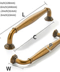 Two Pack 5 Inch Antique Brass Cabinet Pulls Vintage Solid Hardware For Cupboard Doors And Drawer Pulls Dresser Handles