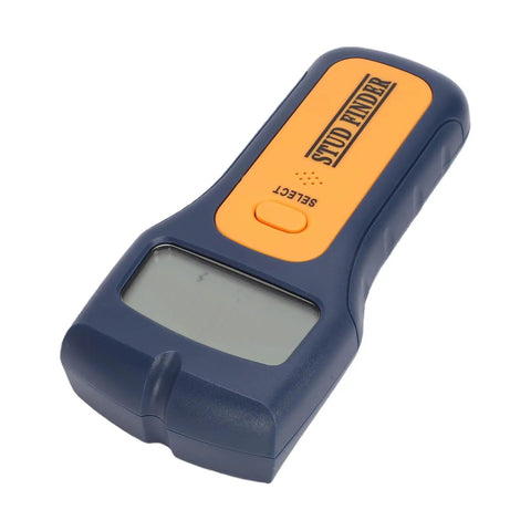 Fafeicy Stud Finder Wall Scanner, Dual Sensor Chip LCD Display, handheld design, featuring selection button and clear screen.