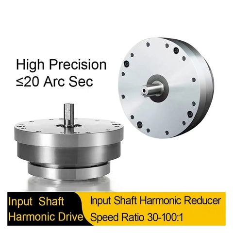 Hst40 Iv Input Shaft Harmonic Drive Reducer with dual view, highlighting precision <20 arc sec and 30-100:1 ratio.