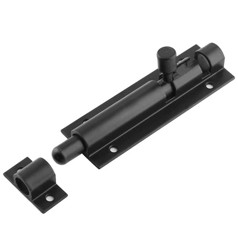 Two Pack 3 Inch Aluminum Door Latch Bolt Sliding Lock Kit With Thick 1.3mm Bar, Heavy Duty Barrel Bolt, Matte Black Finish