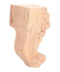 Four Pcs Wooden Furniture Legs For Cabinets And Sofas Carved Table Feet Replacement Easy Install With Basic Tools Reusable Durable Wood Leg Set 15X6 Cm