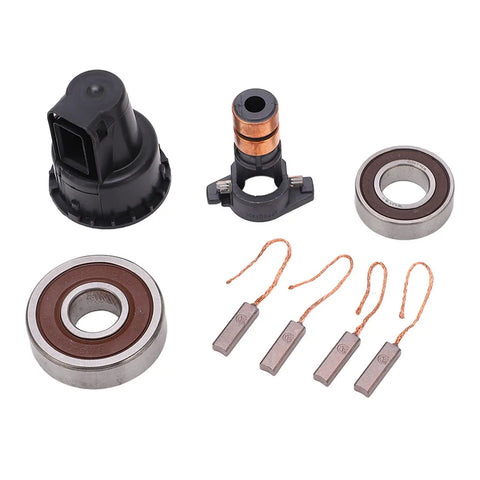 Tough As Nails Alternator Rebuild Kit Featuring Premium Slip Ring Brushes And Robust Bearing Set with slip ring, brushes, and bearings.