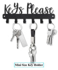 Keys Please Wall Mounted Mini Key Holder Iron Black Decor Rack With Six Hooks For Home Garage Mudroom Hallway Entryway Front Door Office Easy Access Organization Solutions Easy Peasy