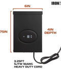 Heavy Duty 300 Watt Landscape Lighting Transformer With Dusk To Dawn Auto Sensor And Countdown Timer, front view