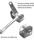 Close-up of Go Kart Steering Spindle Bracket Kit with 5/8 inch axle, showing metal construction and rust-resistant finish.