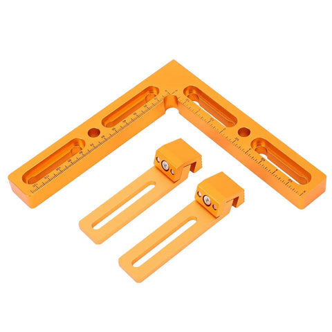 Pro Grade CNC Workpiece Positioning Fixture Kit With Side Clamping Vise For T Slot Tables, Aerospace Grade Aluminum, Shown on White