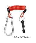 Breakaway Cable For RV Trailers 4 Foot Or 6 Foot High Strength Flexible Towing Lanyard With 4mm Wire And Transparent Jacket, coiled design