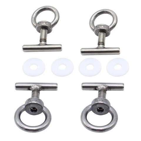 Built Tough 304 Stainless Steel Lifting Eye Bolt Kit With Ring Eye Nut, Easy Install And Reuse, Simple Structure, Portable And Durable Shoulder Eye Screw For Lifting Hardware, 4-piece kit