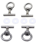 Beefy Stainless Steel Eye Bolts And Lifting Eye Nuts 304 Grade Ring Eye Bolt For Secure Lifts Easy Install Reusable Simple Structure Great For Quick Hoists And Heavy Loads, set of 4