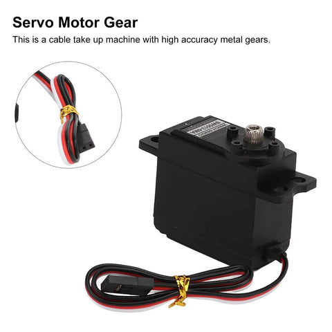Beefy Metal Gear Sail Winch Servo Motor With Alloy Gears Analog Servo For Ship Rope Rewind High Precision Metal Gear System