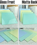 Front view: acrylic sheets in 10 pastel colors, 1/8 in thick, 8x8 in (200x200 mm), glossy surface