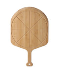 Bamboo Pizza Peel With Double Sided Design For Even Pizza Prep, 18 Inch Lightweight Wooden Pizza Paddle With 8 Slice Grooves