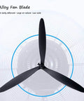 Alloy fan blade for Heavy Duty High Velocity Mist Fan With Three Speed Electric Pedestal Stand, designed for large air volume and low noise.