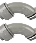 Tough As A Nail Ninety Degree Conduit Connectors Built Heavy For Pro Wiring Sites One Point Two Five Inch Grey Nylon Fittings