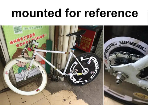 Bicycle with 16T Fixed Gear Conversion Kit For Bicycles With Disc Brake Mount Bolts Six Screw Disc Hub, showcasing silver cog.