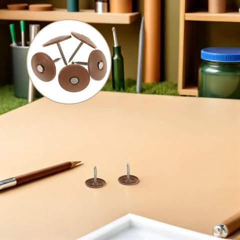 Bang For Your Buck Rock Solid Galvanized Roofing Nails With Plastic Washers For House Wrap Insulation Foam Board And Felt Sealing 200 Pack displayed on a table.