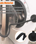 Magnetic Front Load Washer Door Prop With Flexible Hose Removable Door Stopper Keeps Door Propped Open To Prevent Odors Mold And Damp Gasket 360 Degree Adjustable Waterproof And Rustproof 66mm Magnet Base Black installed