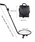 12 Inch Under Vehicle Inspection Mirror With Light Adjustable Angle Telescoping Handle Portable Convex Search Mirror With Carry Bag Magnifying Vehicle Security Tool For Checkpoints Borders Schools And Auto Inspections Must Have