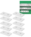 Aluminum Brace Bracket 10 Pack Two Hole Joining Plates For 2020 Aluminum Profiles Oxidized Finish 40mm X 18mm X 4mm display