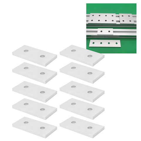 Aluminum Brace Bracket 10 Pack Two Hole Joining Plates For 2020 Aluminum Profiles Oxidized Finish 40mm X 18mm X 4mm display