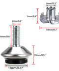 Heavy Duty Swivel Leveling Feet For Furniture And Workbenches Adjustable From 0.5 To 0.8 Inches Includes T Nut 12 Pack