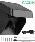 Packaging of Solar Panel Charging Mount For Blink Outdoor 4th Gen And XT3 XT2 Cameras with accessories and cables.