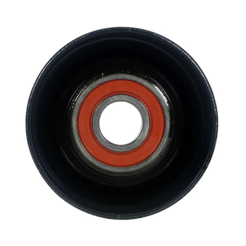 Front view of Beefy Serpentine Belt Drive Idler Pulley And Tensioner For OEM-Quality Routing, Heavy-Duty Belt Wheel That Fits Cars And SUVs, Easy Install Replacement For Reliable Power And Slippage-Free Performance, steel