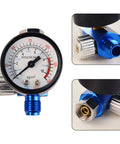 One Quarter Inch Spray Paint Gun Air Pressure Regulator with Gauge and Adjustable Valve, Compact Design
