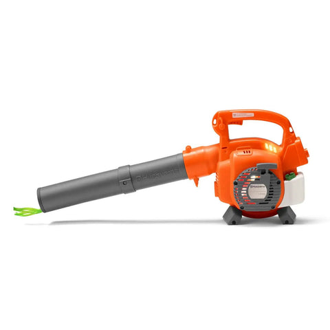 125B Toy Leaf Blower For Kids That Actually Blows Air And Lights Up, Totally Realistic Mini Tool For Toddlers And Up, side view
