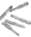 Heavy Duty 1/4 Inch Hex Shank Spanner Screwdriver Bits With Magnetic U Socket Heads U4 U5 U6 U7 U8 set of five S2 steel bits.