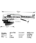 7 Inch Pneumatic Angle Grinder Air Powered Die Grinder on white background, compact design for tight spaces and precision grinding.
