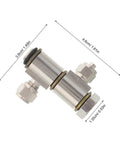 2 Pack Tire Changer Connector Set Heavy Duty Pressure Resistant Air Valve Fittings For Tire Changer Machines Quick Install Replacement Parts For Automotive Shop, Garage, And DIY Auto Repairs. Metal connector set, 3.8cm by 4.6cm