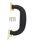 Vintage Gold Cabinet Handles 5Pc Set For Kitchen Cupboards And Furniture, black handle with screws and gold accents