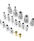 Solid 18-Piece 1/4 Inch Air Compressor Quick Connect Hose Fitting Set With Pneumatic Iron Arrow Case, Double Male And Female Adapters For All Your Air Tools And Hose Extensions., 1/4 inch metal air hose fittings, assorted connectors