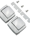 Keyless Alloy Latch Buckle Set For Wooden Boxes And Aluminum Trunk Luggage Repair 2 Pack With Matching Screws Silver Finish