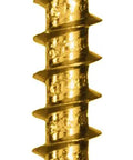 Heavy Duty Multi Purpose Framing Screws Size 12 Or Size 14 X 5 5/8 Inches 50 Piece Pack showing a gold self tapping screw.