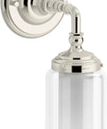 Artifacts Single Sconce With Dope Clear Glass Shades And Inner Frosted Diffusers For Reduced Glare Downlight Only Install E26 Base