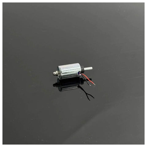 Mini Round 10mm Solenoid Electromagnet With 7.4V 9V 12V DC, Suction Push Pull Type, 5.5mm Plunger Stroke on black surface