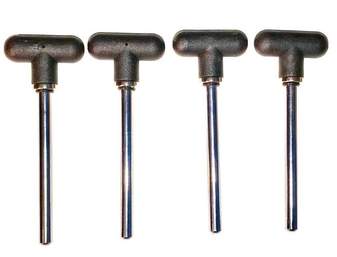Magnetic Weight Stack Pin With Black T Handle Knob, Three-Eighths Inch Diameter, Three And Three Quarters Inch Locking Space