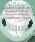 Portable 6L Mini Washing Machine with foldable design showing removable draining basket for apartments and travel use