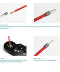 1200 Piece Wire Ferrules Terminals Kit For AWG 22 To 8, insulated cord end connectors being used on red wire with crimping tool