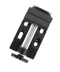 Close-up of adjustable screw of Premium Aluminum Mini Bench Vise Heavy Duty Clamping Vice for secure hold on workbenches.