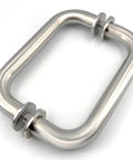 Glass Shower Door Handle For Sliding Frameless Doors In Brushed Nickel Finish Back To Back 304 Stainless Steel Pull Hardware 6 Inch