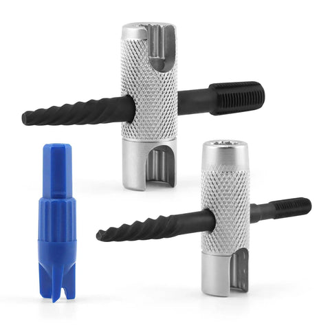 Beefy Grease Zerk Tool Set Two Pack 4 Way Fittings Removal Tools Fits 1/4-28 SAE and 1/8-NPT M10x1 and M8x1 Threads Hex Sizes