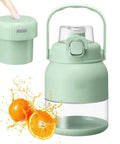 Portable Handheld Electric Citrus Juicer, Automatic Lemon And Orange Press With Ergonomic Non-Slip Grip For Quick One-Handed Fresh Juice Making On The Go Home Kitchen Or Travel with orange juice splash.