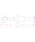 Heavy Duty SFU1204 Ball Screw Kit With Slick Metal Nut CNC Machine Parts 12mm Diameter 4mm Pitch 400mm Length detailed technical drawing.